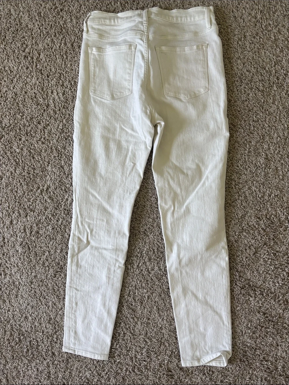 J. Crew Cream High Rise Skinny Jeans